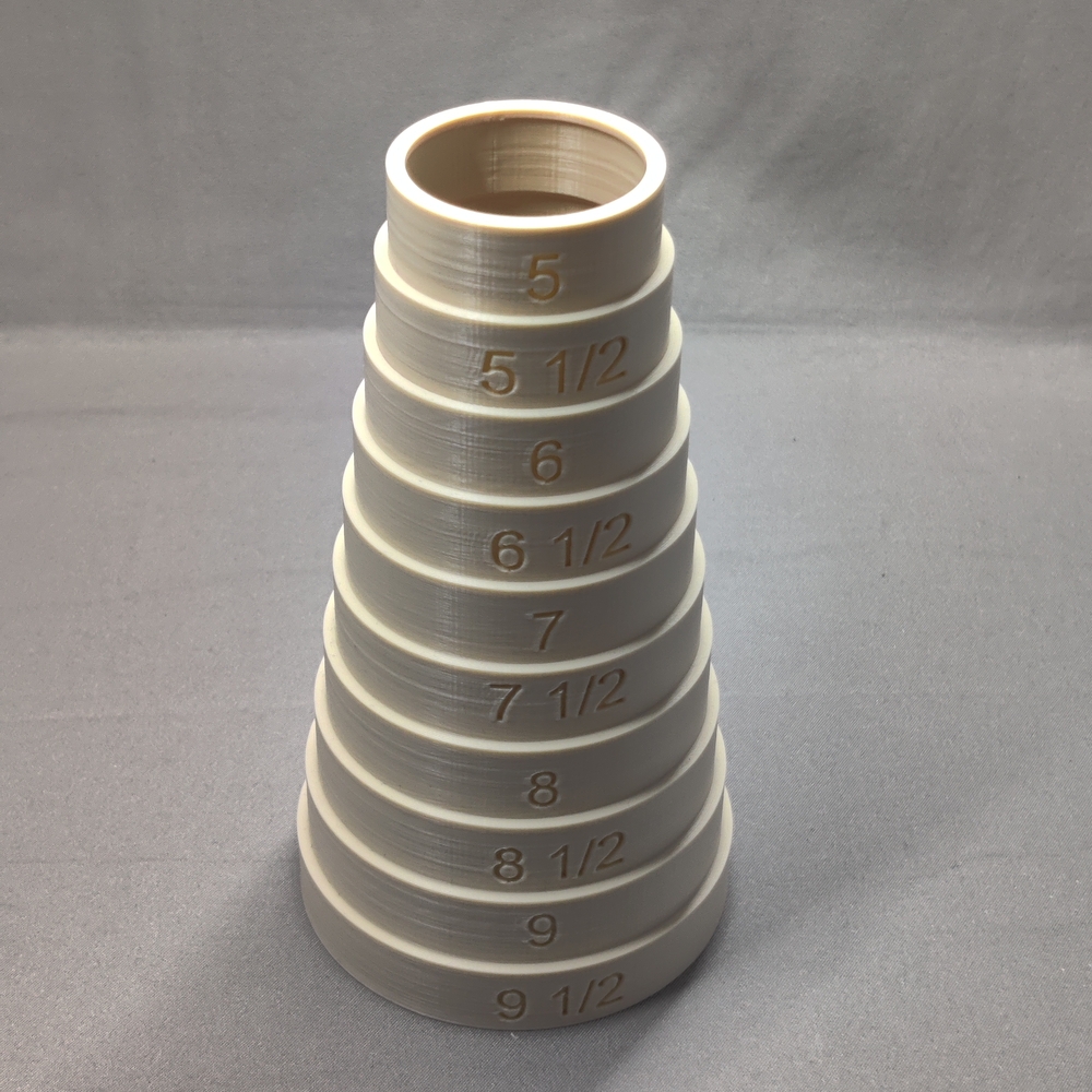 Elevate Your Bracelet Presentation: USA-Made 3D Printed Mandrel - Cream